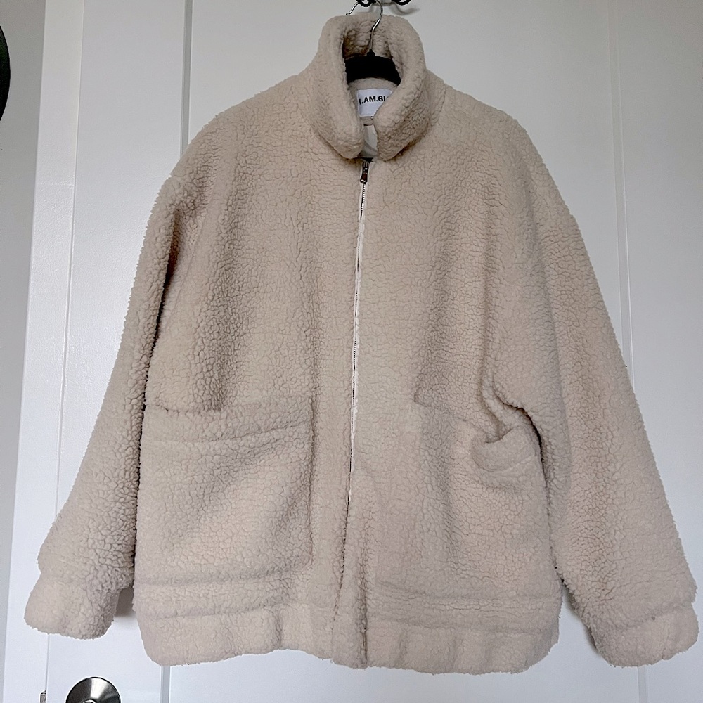 i.am.gia pixie coat (aka teddy coat) in ivory cream size small